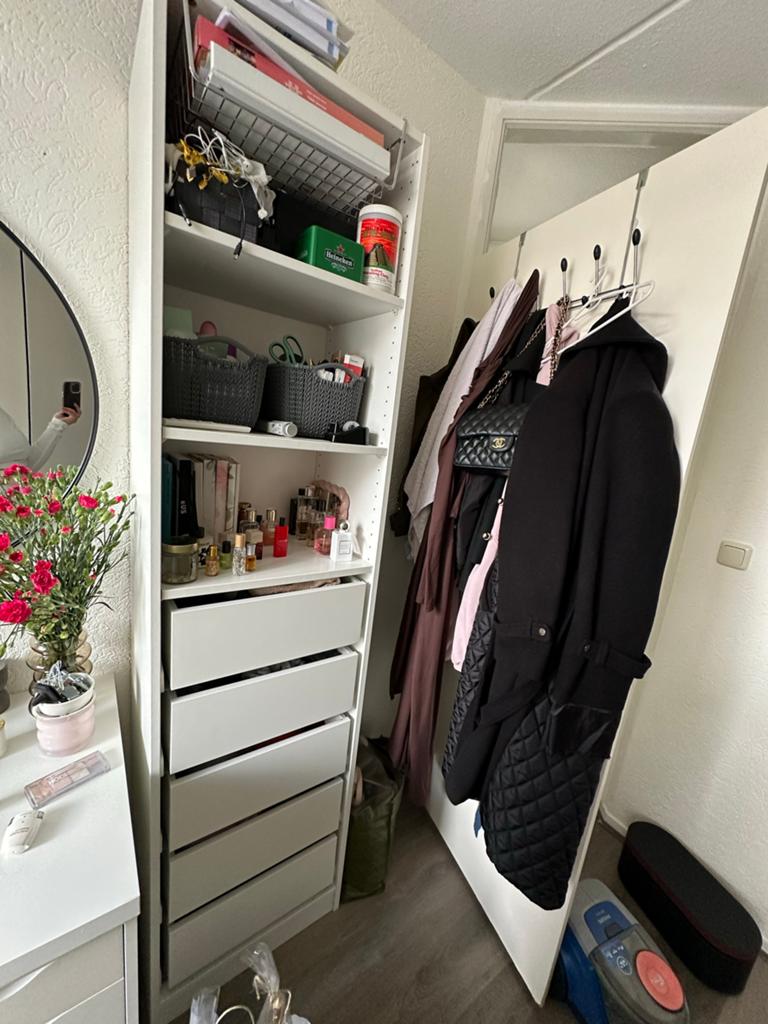 Witte kast met lades en planken - IKEA PAX/KOMPLEMENT, Ophalen, Gebruikt, 5 laden of meer, 200 cm of meer