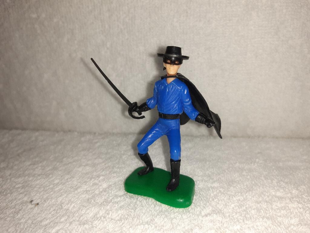 Zorro speelfiguur poppetje met cape en zwaard. Vintage., Ophalen of Verzenden, Gebruikt