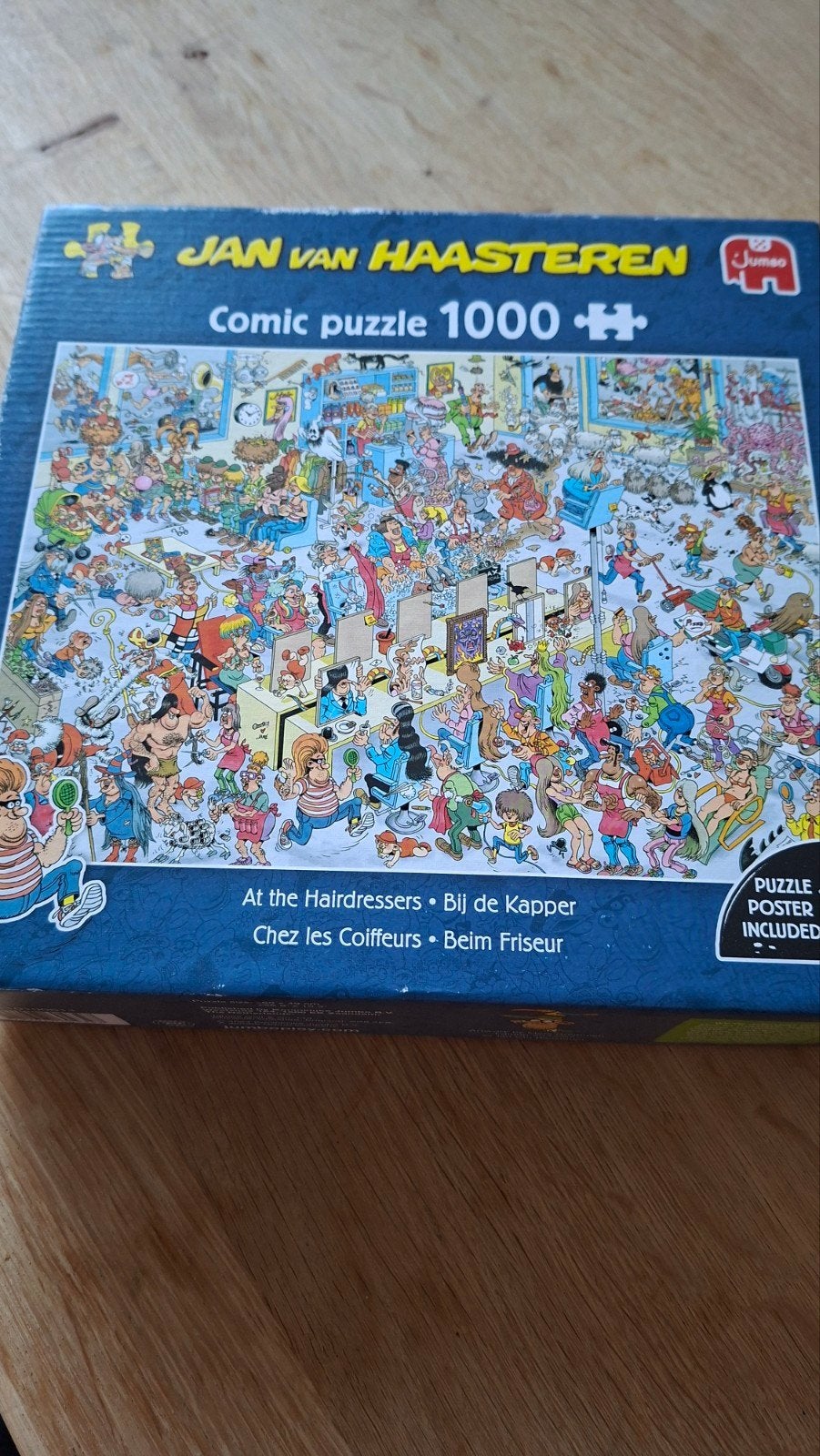 Jqn van Haasteren bij de kapper 1000 stukjes, Ophalen of Verzenden, 500 t/m 1500 stukjes, Zo goed als nieuw, Legpuzzel