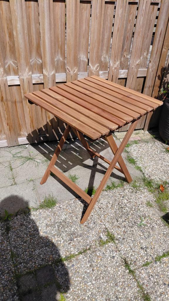 Tuintafel 2 pers, Zo goed als nieuw, Tuinset, Hout, Ophalen