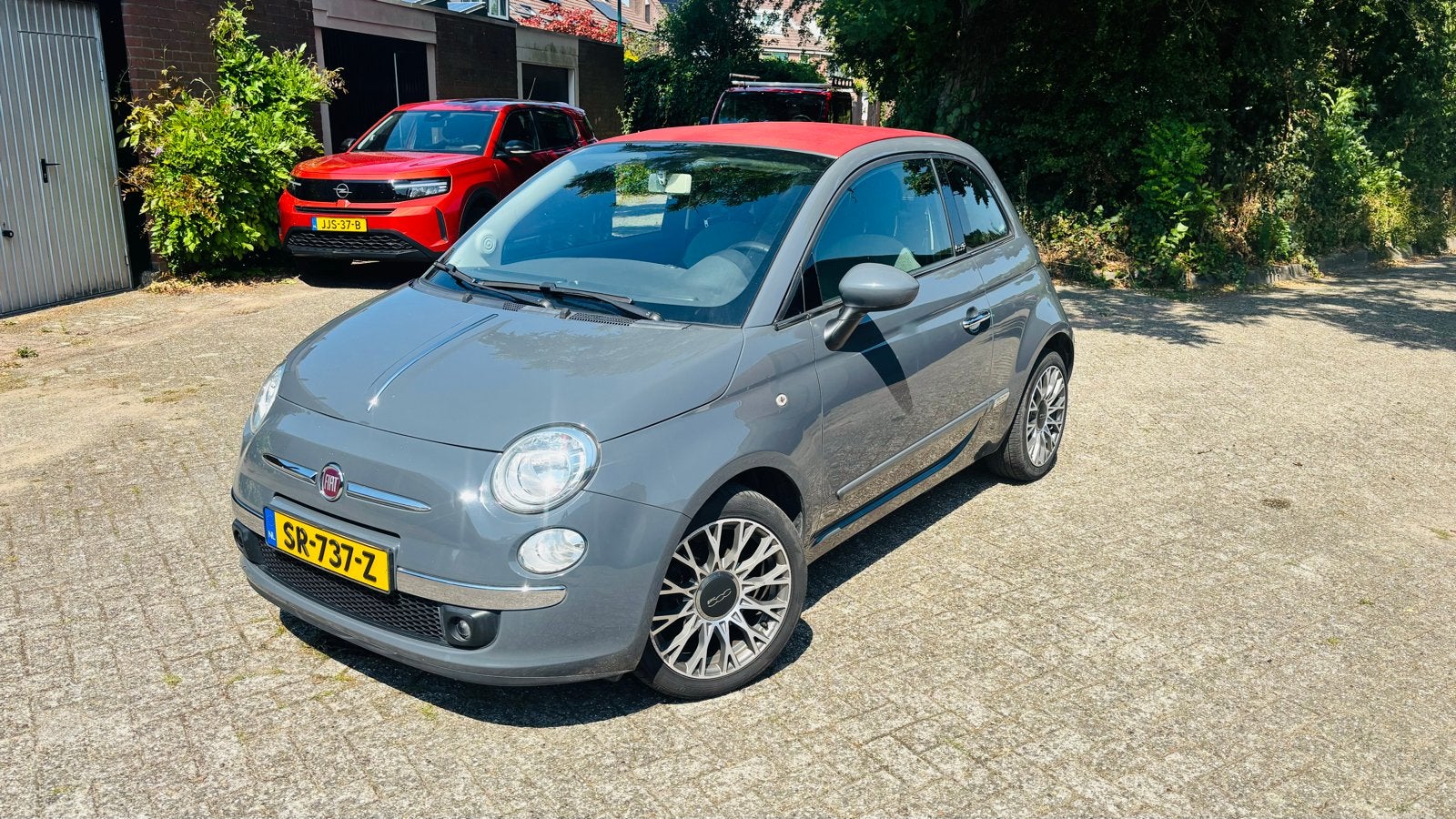 Fiat 500C Cabrio | CarPlay/Android Auto | Airco |, 31 €/maand, Cabriolet, Leder en Stof, Parkeersensor