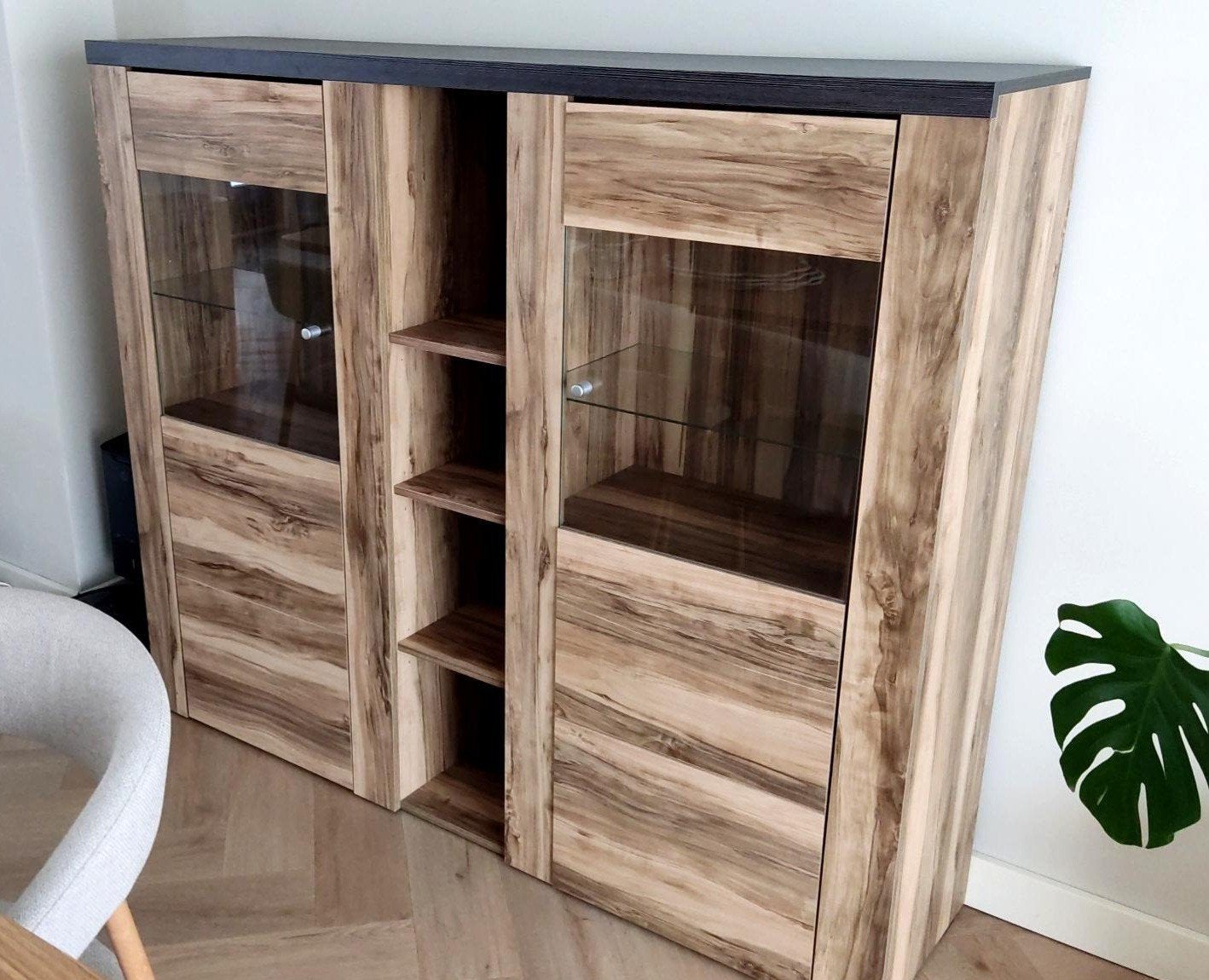 Gratis op te halen vitrinekast, Ophalen, Glas, Modern, Gebruikt