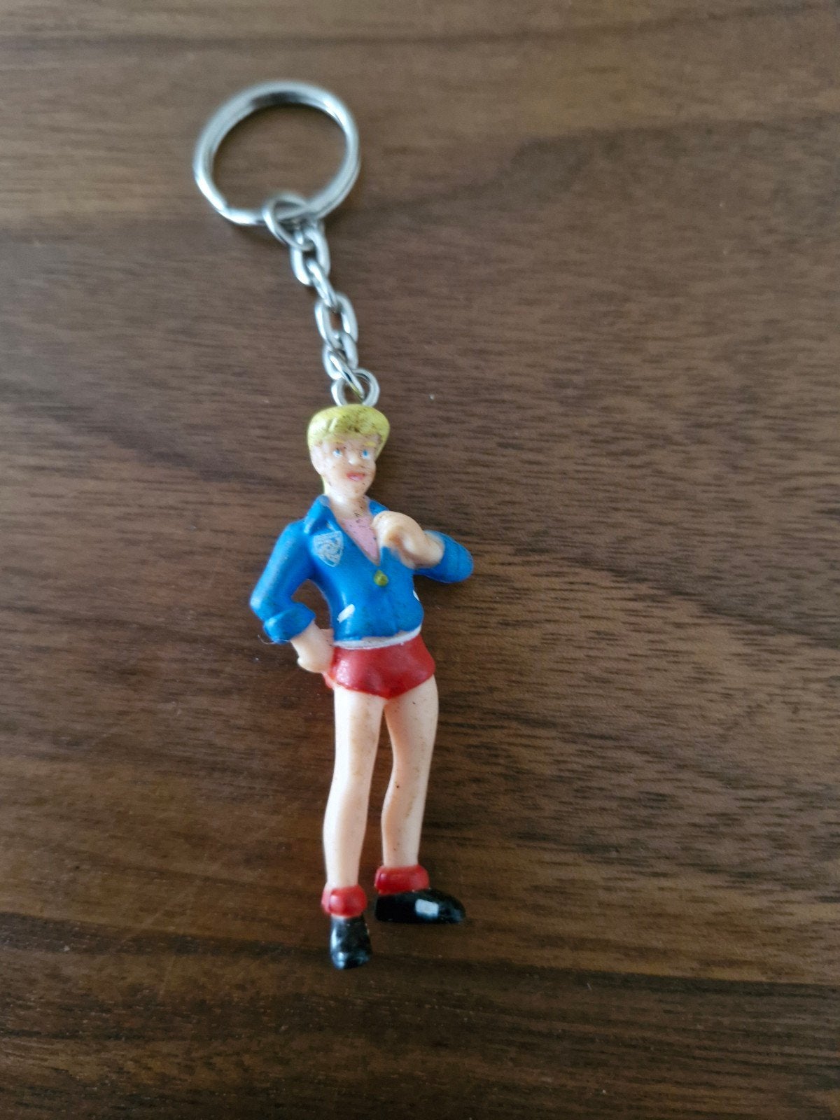 098 Vintage Voetbalster sleutelhanger, Ophalen of Verzenden, Gebruikt, Knuffel of Figuurtje