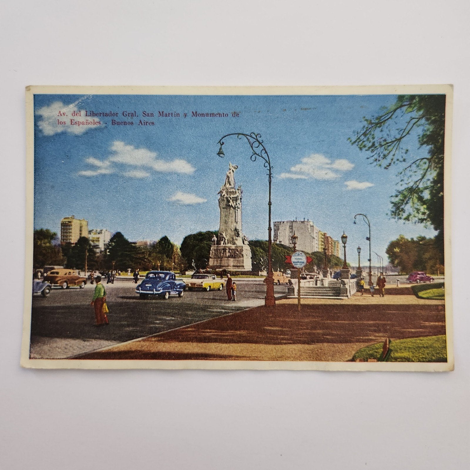 Oude Ansichtkaart Buenos Aires - Monumento de los Españoles, Verzamelen, Ansichtkaarten | Buitenland, Verzenden
