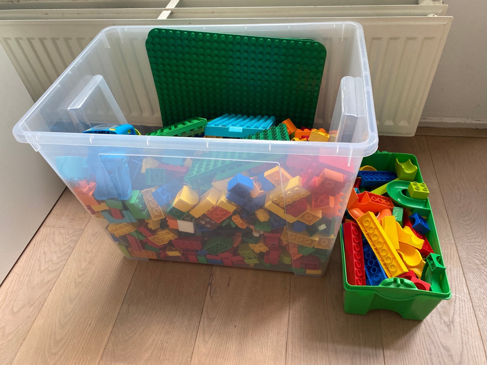 Grote set LEGO Duplo + Hubelino knikkerbaan – €60, Ophalen, Gebruikt