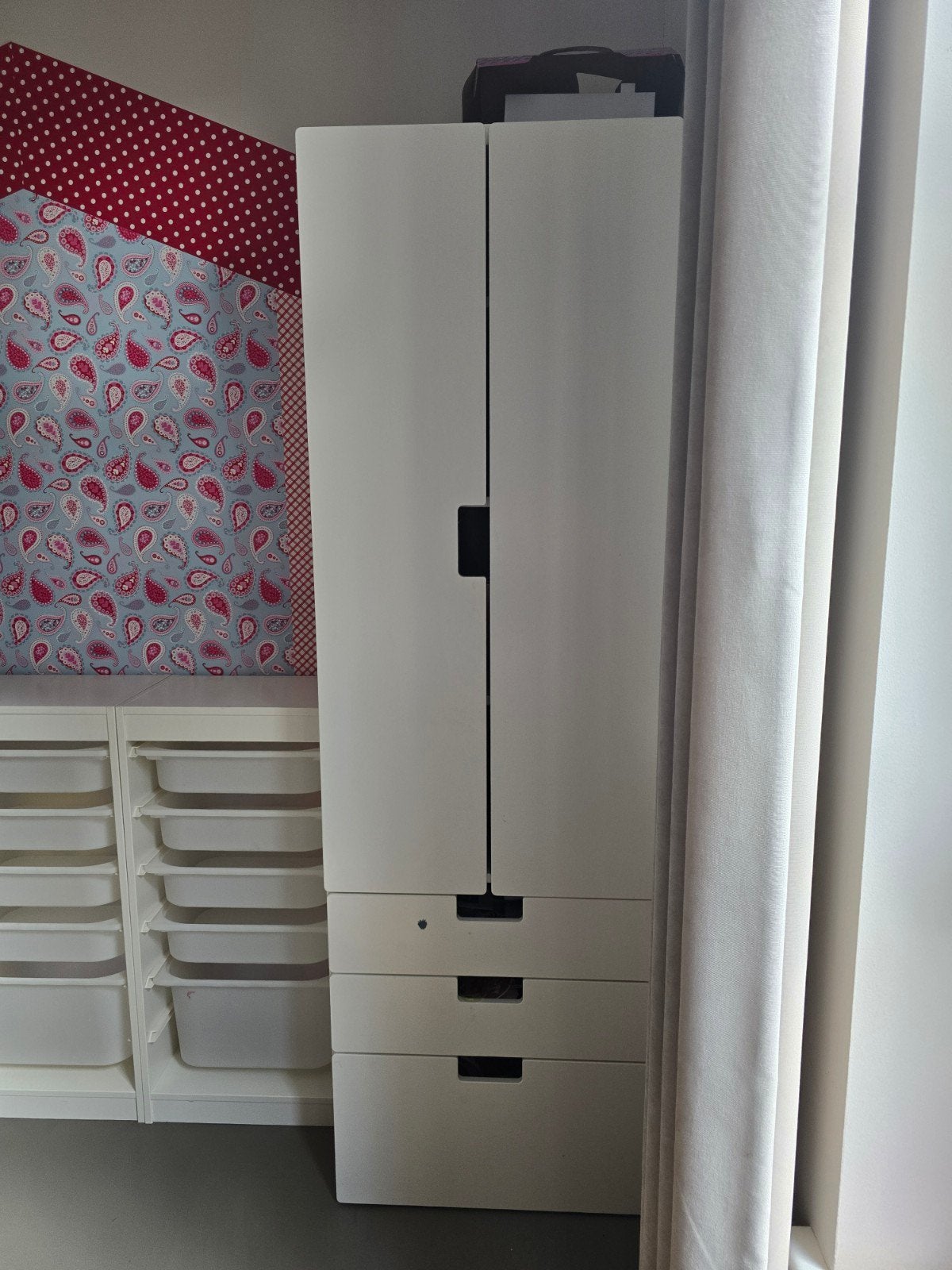 Witte Ikea kast met lades en deuren, Ophalen, Gebruikt, 50 tot 100 cm, Modern