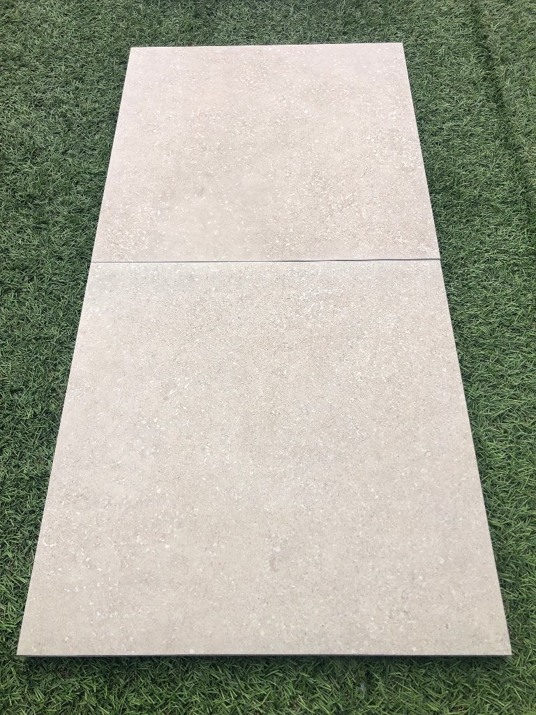 keramische terrastegels taupe en ivoor 60x60x3 1 ste keus, Keramiek, Nieuw, Ophalen of Verzenden, 10 m² of meer