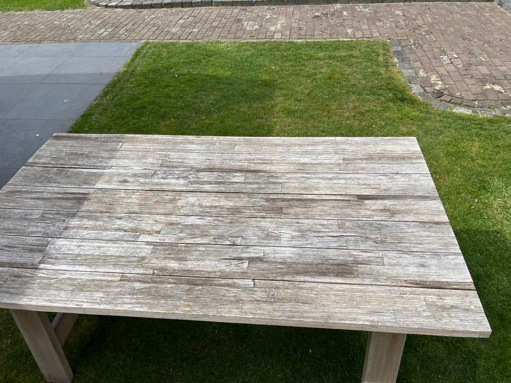Houten tuintafel 180x100, Ophalen of Verzenden, Gebruikt, Rechthoekig, Hout