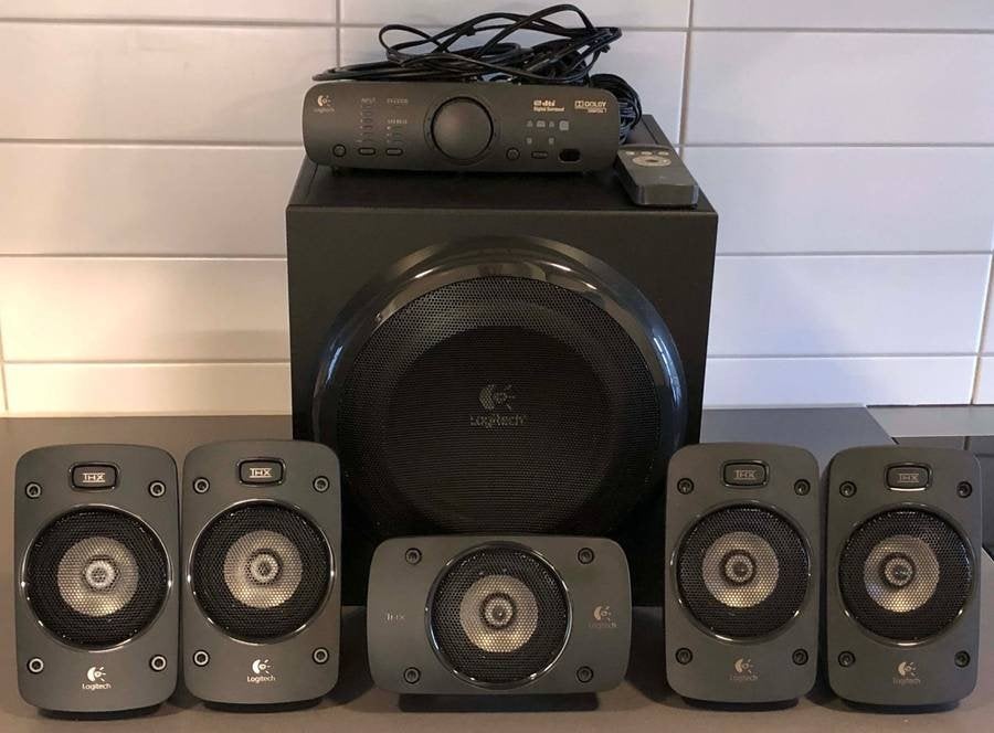 Logitech Z906 5.1 Surround Sound Systeem - Perfecte Staat, Logitech, Zo goed als nieuw, Surroundset, AUX-ingang