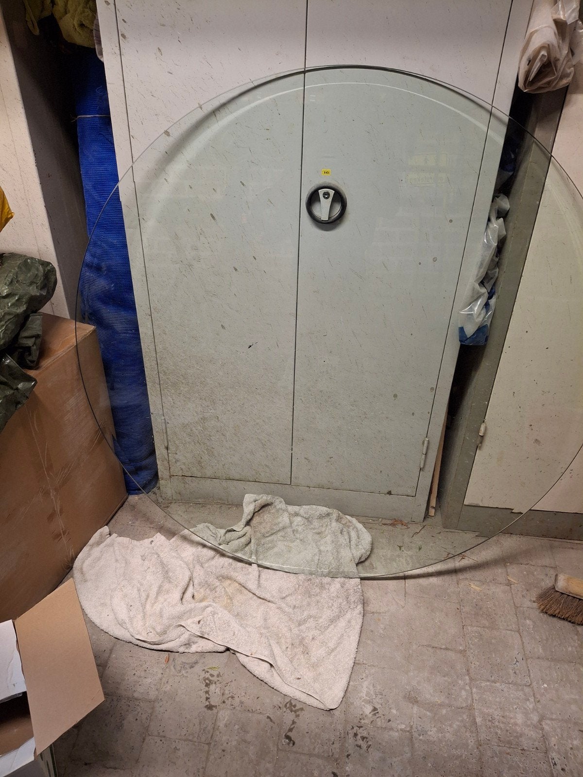 glasplaat voor op de tafel, Ophalen, Rond, Glas, 100 tot 150 cm
