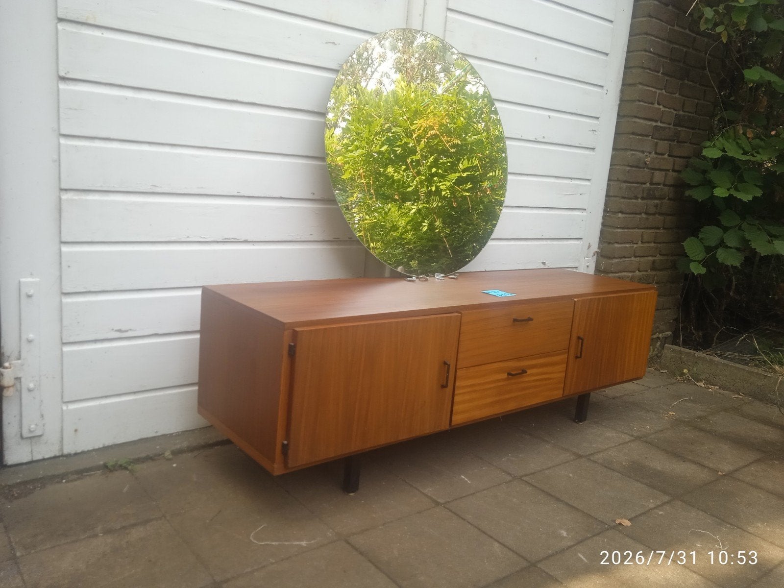 Simpla Lux dressoir spiegelkast side board jaren 60., Teakhout, Gewoon mooi Simpla Lux, Verzenden, Zo goed als nieuw