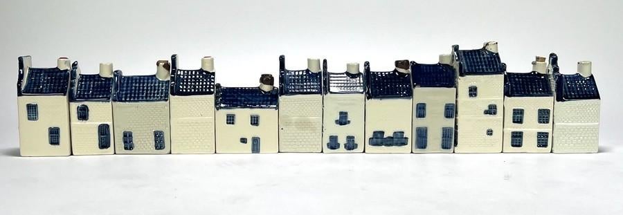 1197. KLM huisjes, Blue Delft's/Rynbende, ca. 1960, Ophalen of Verzenden