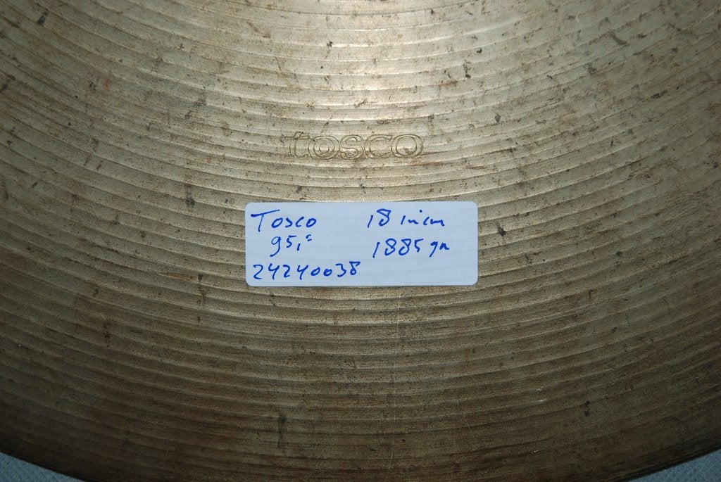 Tosco Crash/Ride bekken 18 inch   <24240038>, Muziek en Instrumenten, Instrumenten | Onderdelen, Gebruikt, ., Tosco, Drums of Percussie