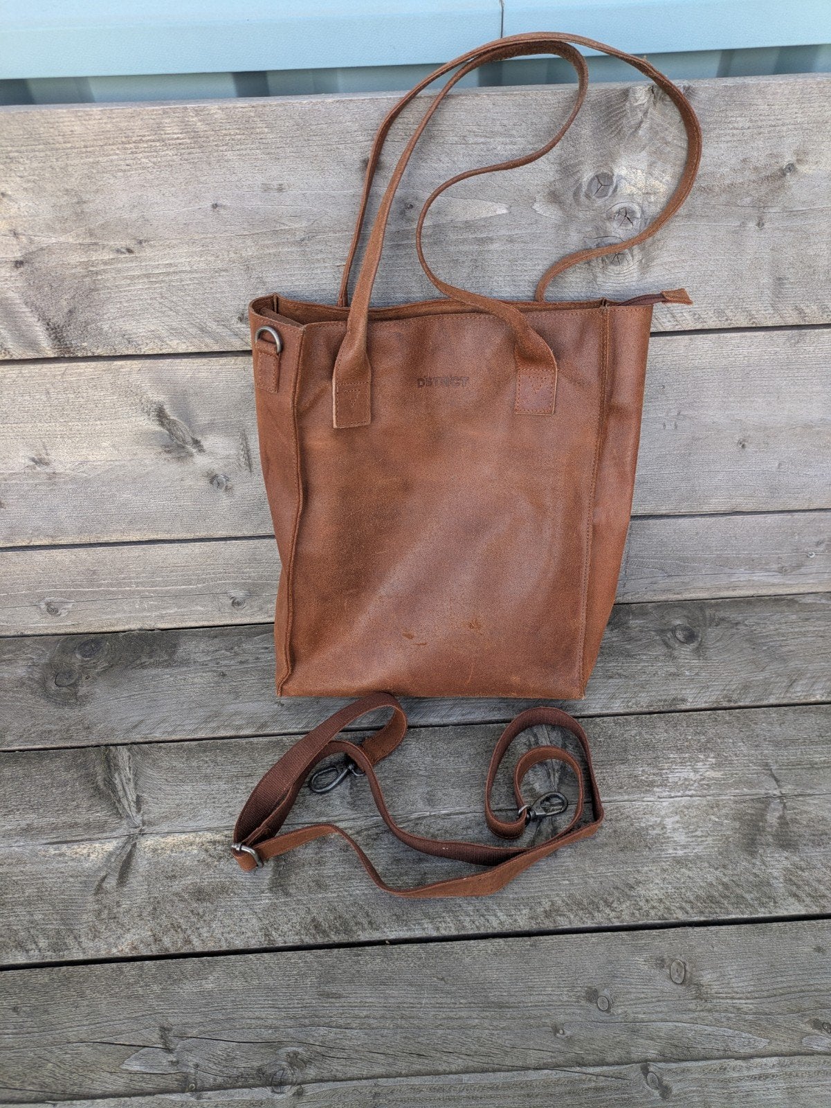 DSTRCT Leren Shopper/Schoudertas - Cognac, DSTRCT, Bruin, Shopper, Onbekend