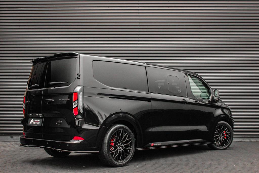 Ford Transit Custom 2.0 TDCI L2H1 170PK Limited DC / DUBBEL, Auto's, Bestelauto's, Zwart, 4 cilinders, 2020 kg, Zwart