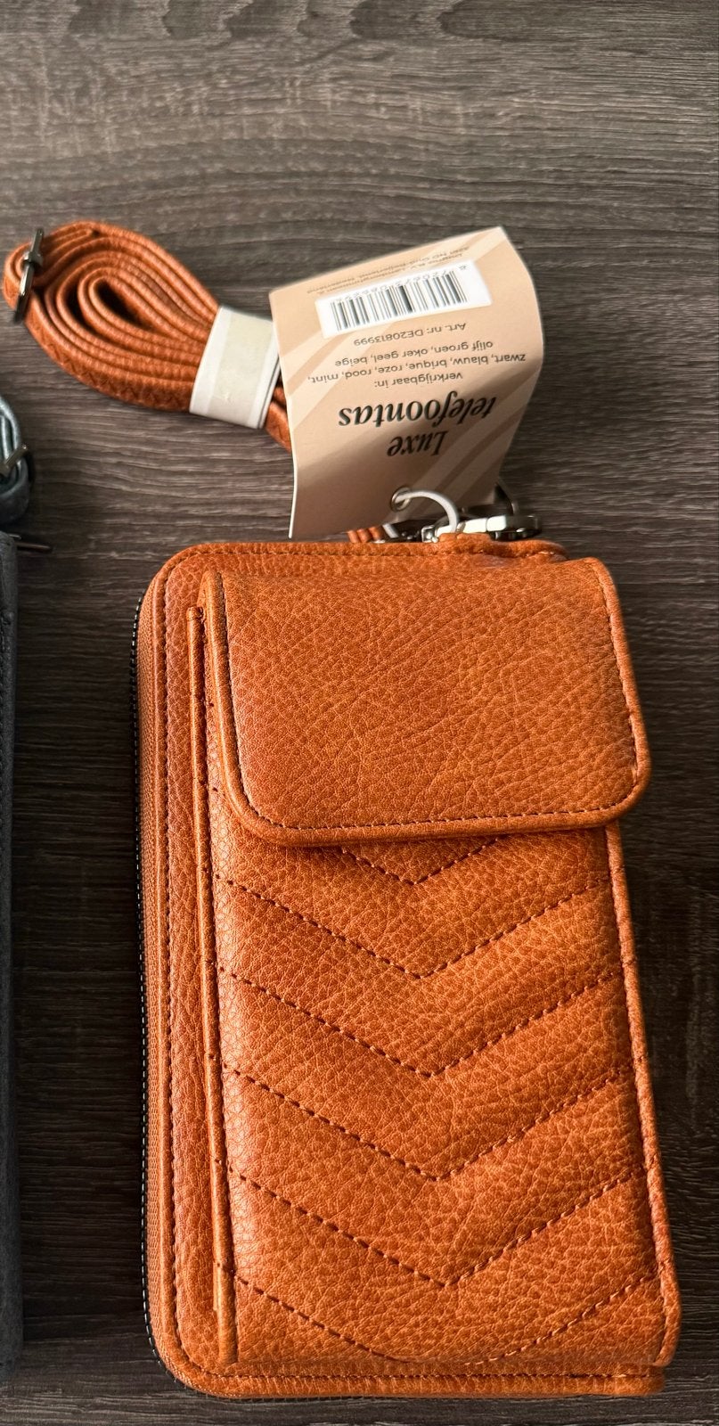 Luxe Telefoontasje - Nieuw met label, Ophalen of Verzenden, Nieuw, Bruin, Overige merken