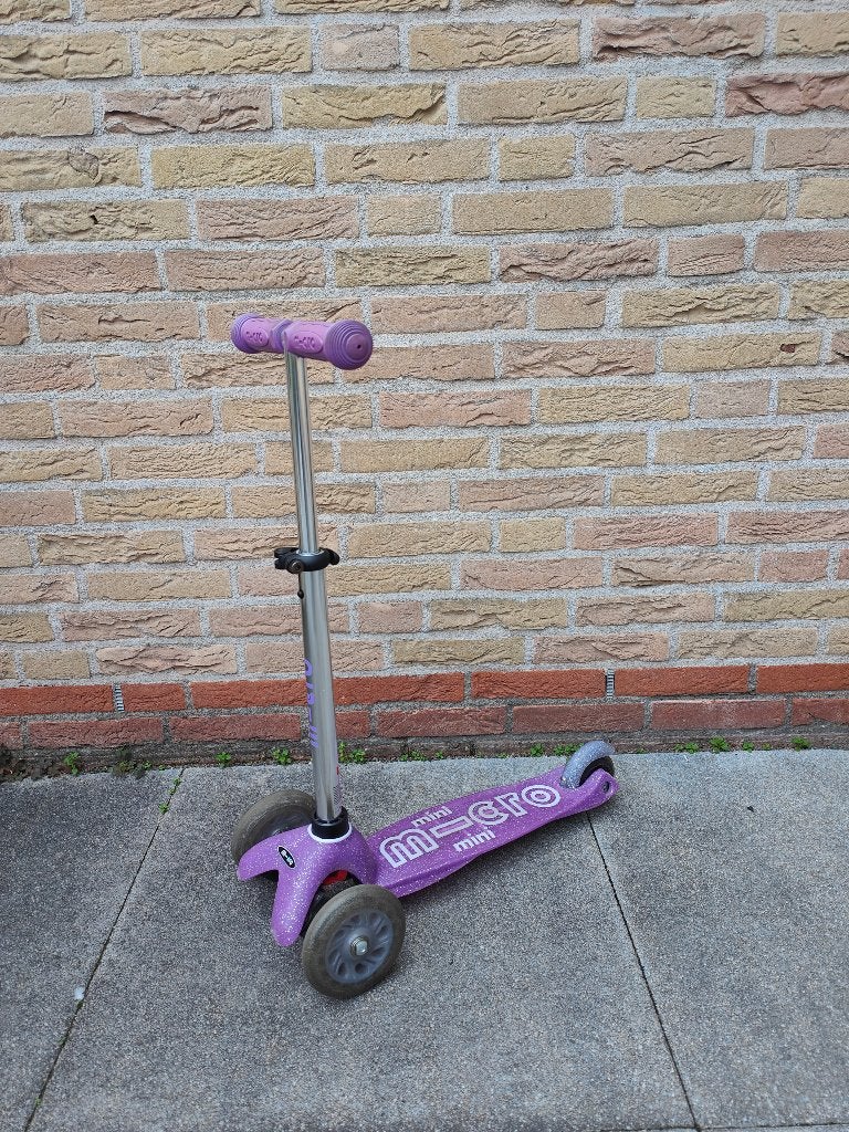 Mini Micro step Deluxe 3-wielen met LED kinderstep - Paars, Ophalen, Gebruikt, Gewone step, Micro
