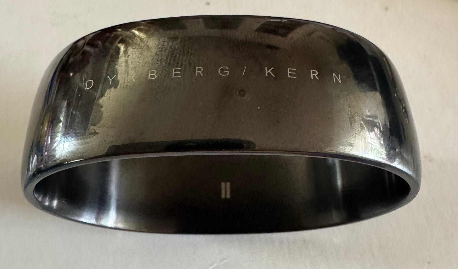 Dyrberg/Kern - stalen armband, Ophalen of Verzenden, Zo goed als nieuw, Zwart, Staal