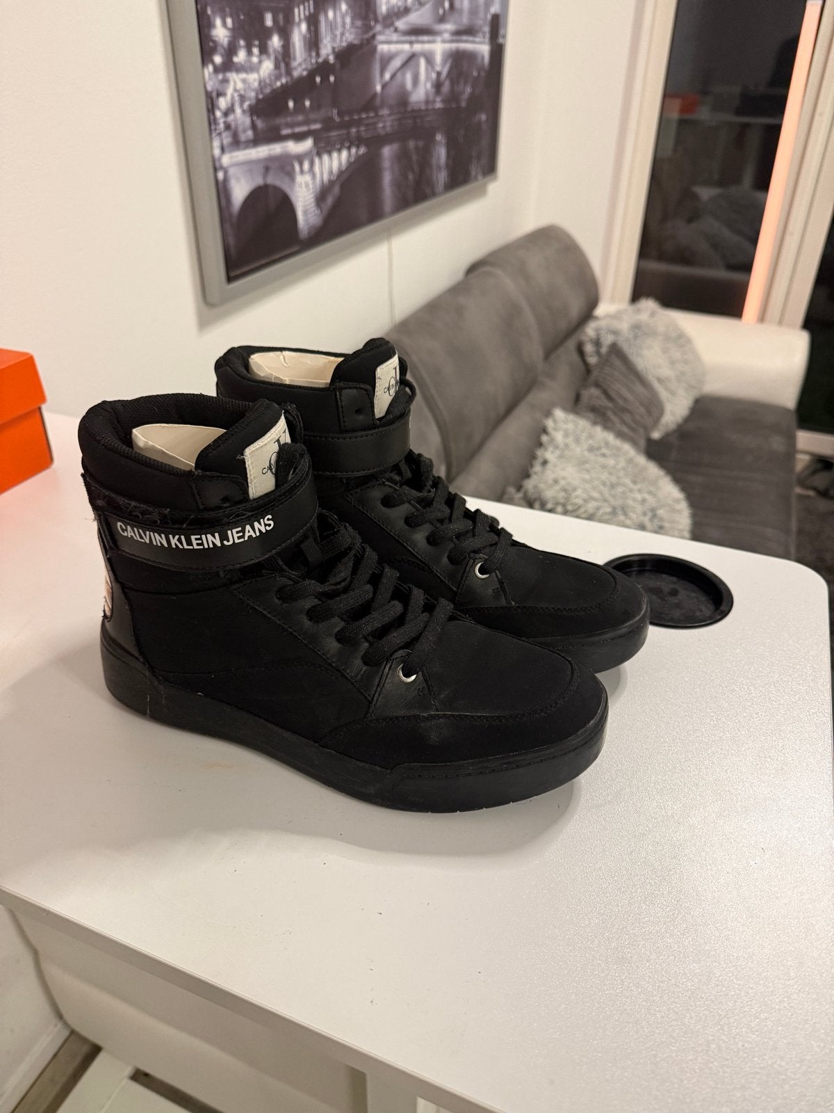 Calvin Klein Jeans sneakers - Zwart, Ophalen of Verzenden, Zo goed als nieuw, Zwart, Sneakers of Gympen