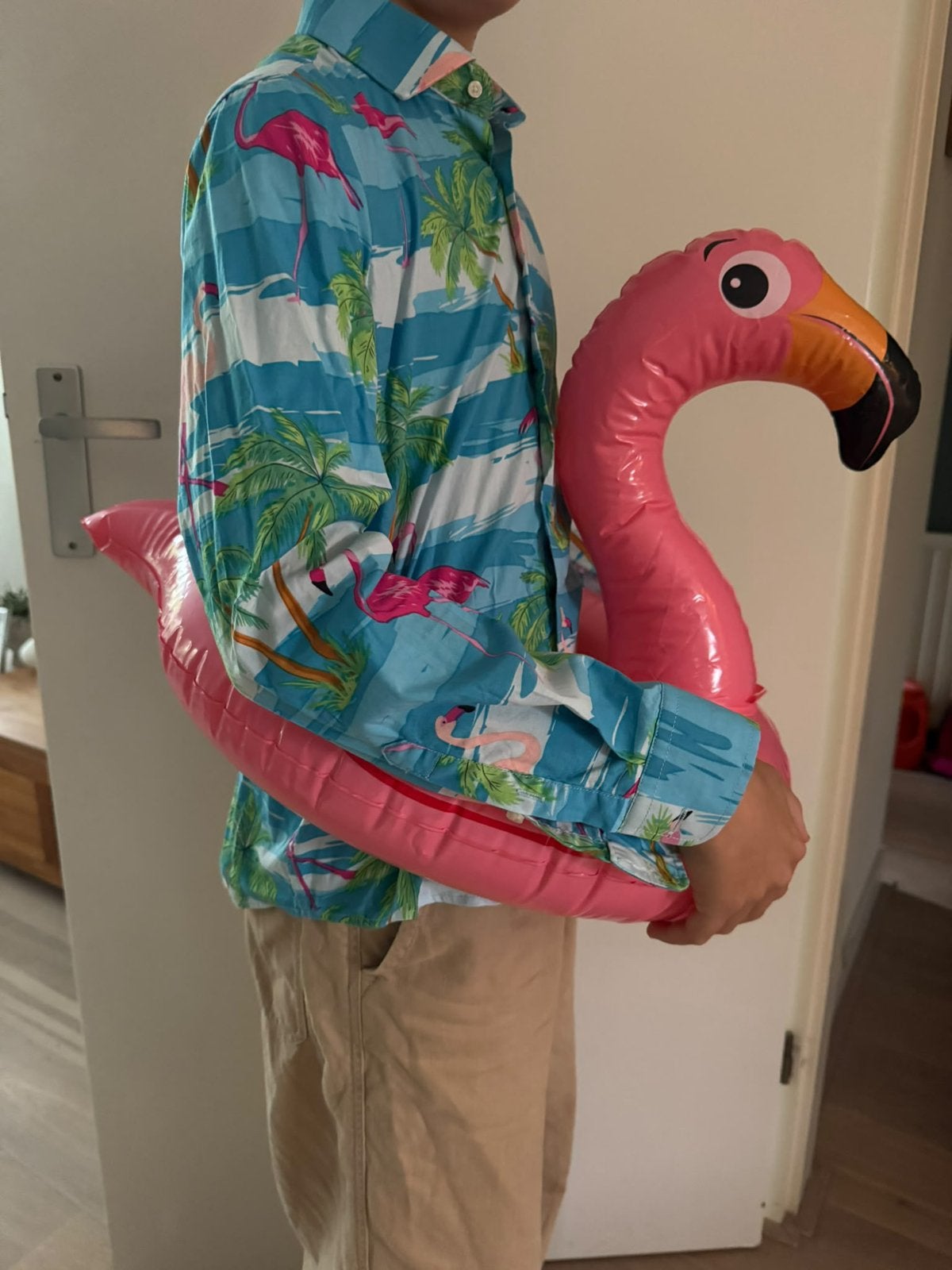 Flamingo blouse en zwemband ring, Ophalen of Verzenden, Zo goed als nieuw