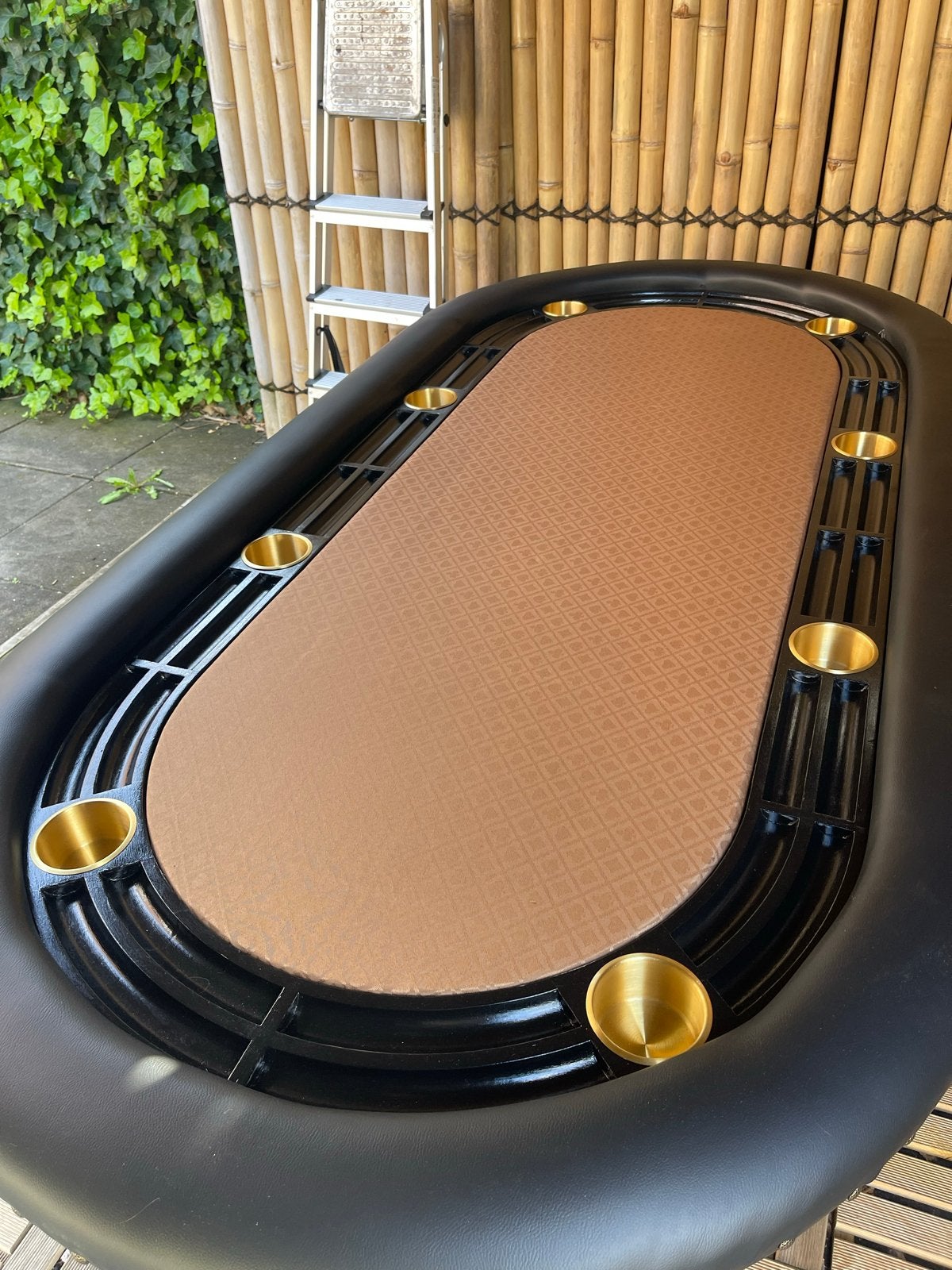 Luxe Pokertafel met Gouden Cupholders, Vijf spelers of meer, Ophalen, Zo goed als nieuw