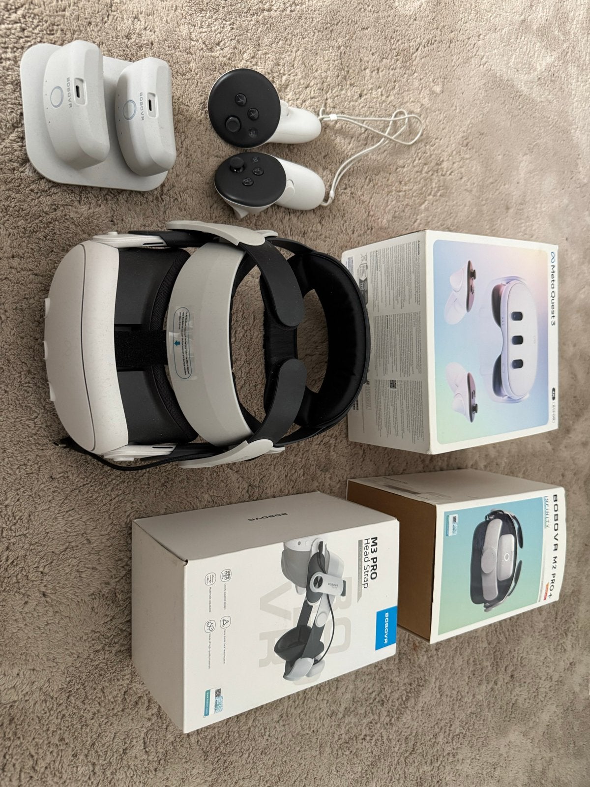 Meta Quest 3 512GB met BoboVR M3 Pro en M2 Pro+, Spelcomputers en Games, Ophalen of Verzenden, Zo goed als nieuw, VR-bril, Overige platformen