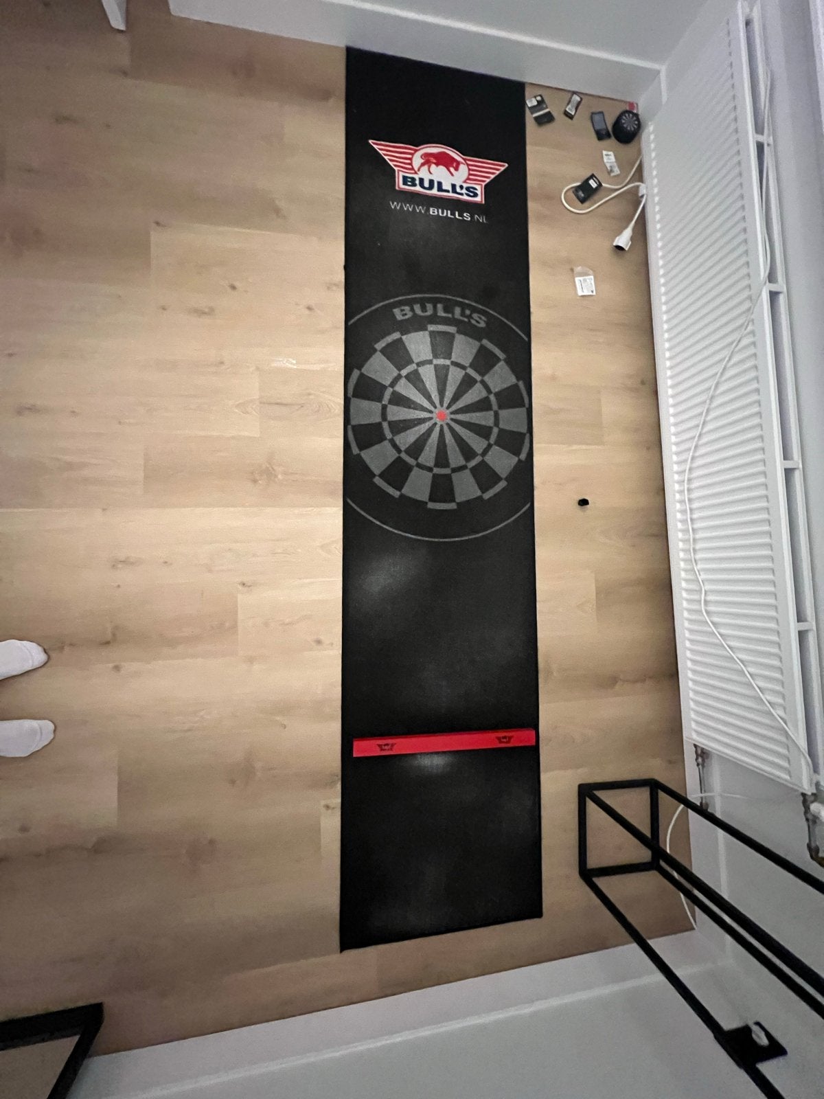 Bulls Dartmat met Oche - jaartje gebruikt, Sport en Fitness, Darts, Ophalen of Verzenden, Zo goed als nieuw, Overige typen