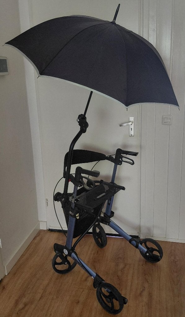 Paraplu / Parasol voor op rollator ( z.g.a.n. ), Diversen, Ophalen of Verzenden, Lichtgewicht, Zo goed als nieuw