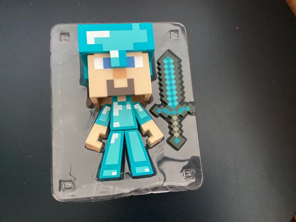 Minecraft Steve Diamond Edition figuur, Ophalen of Verzenden, Zo goed als nieuw