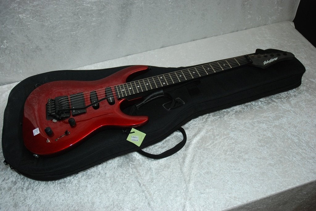 Westone Cobra pick ups, Kahler brug, graffiet hals met tas, Gebruikt, ., Drums of Percussie, Ophalen of Verzenden