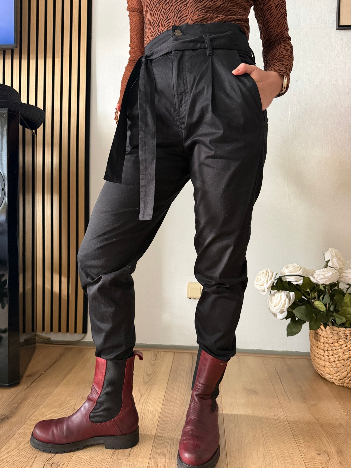 Co'Couture Dakota Chino broek - Zwart - Maat XS (Nieuw), Ophalen of Verzenden, Nieuw, Maat 34 (XS) of kleiner, Zwart