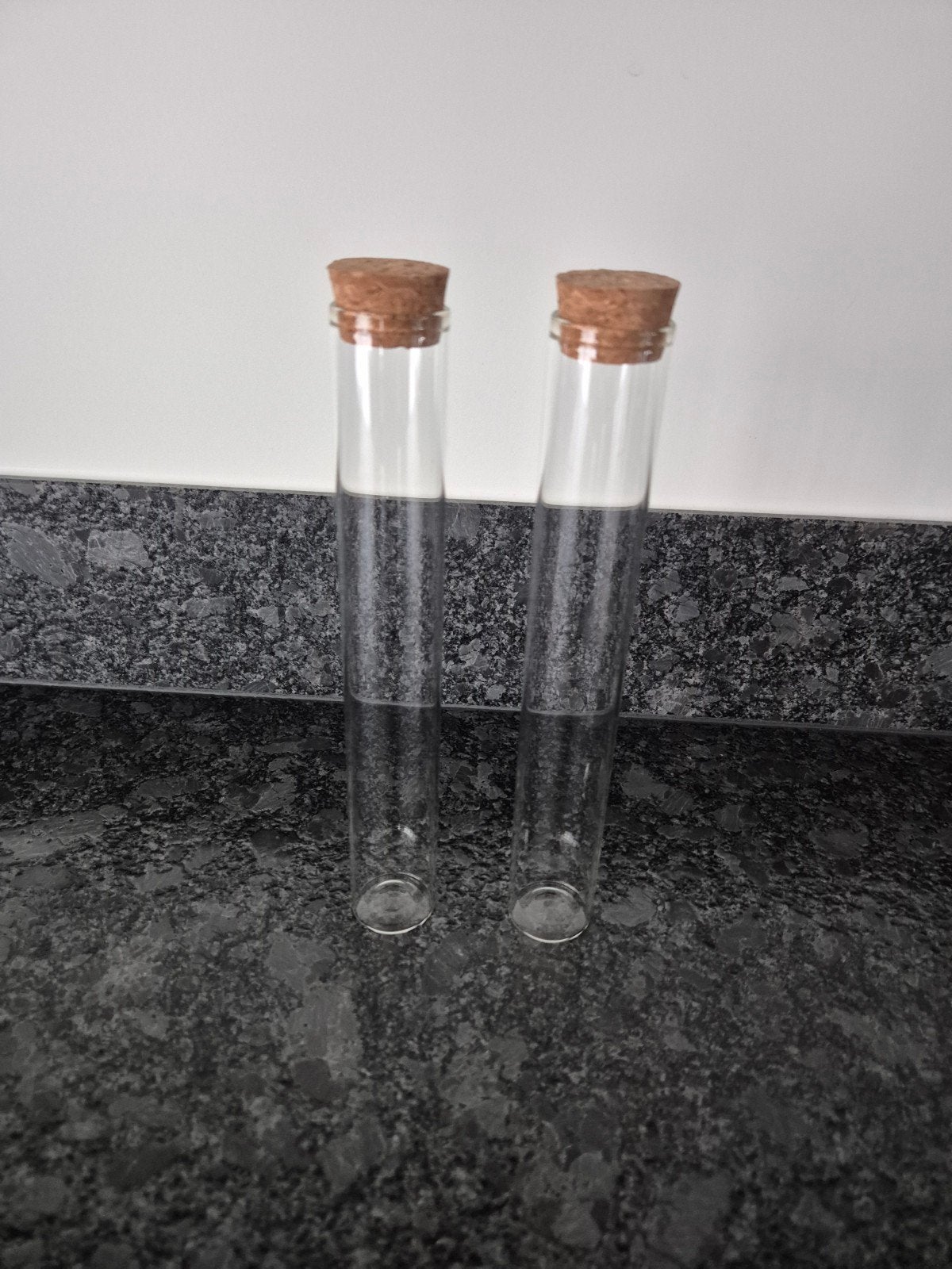Glazen buizen met kurk dop 2 stuks, Ophalen of Verzenden, Nieuw