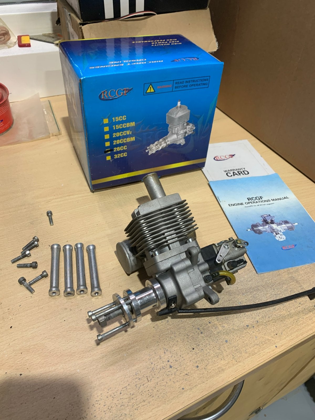RCGF 26cc Benzine Motor voor RC Vliegtuigen - Nieuw in Doos, Overige merken, 1:72 tot 1:144, Nieuw, Ophalen of Verzenden