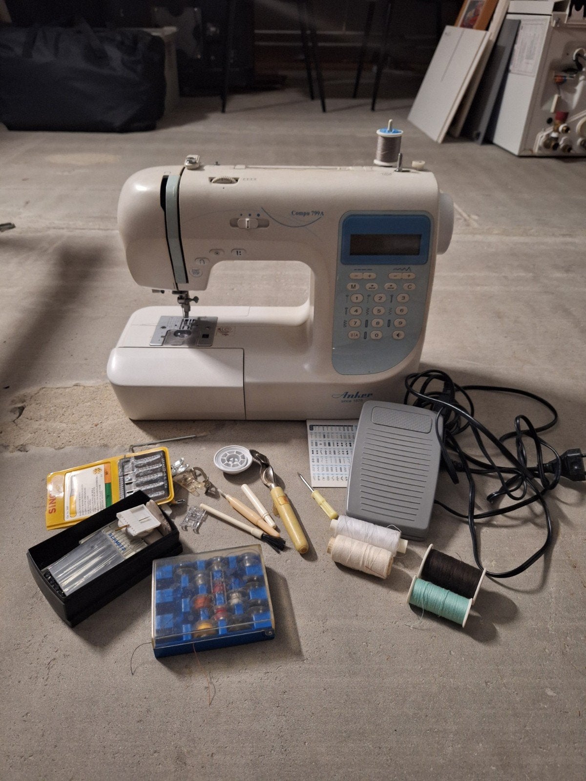 Starters naaimachine Anker Compa 799A met veel extra's, Industrieel, Ophalen, Overige merken, Naaimachine