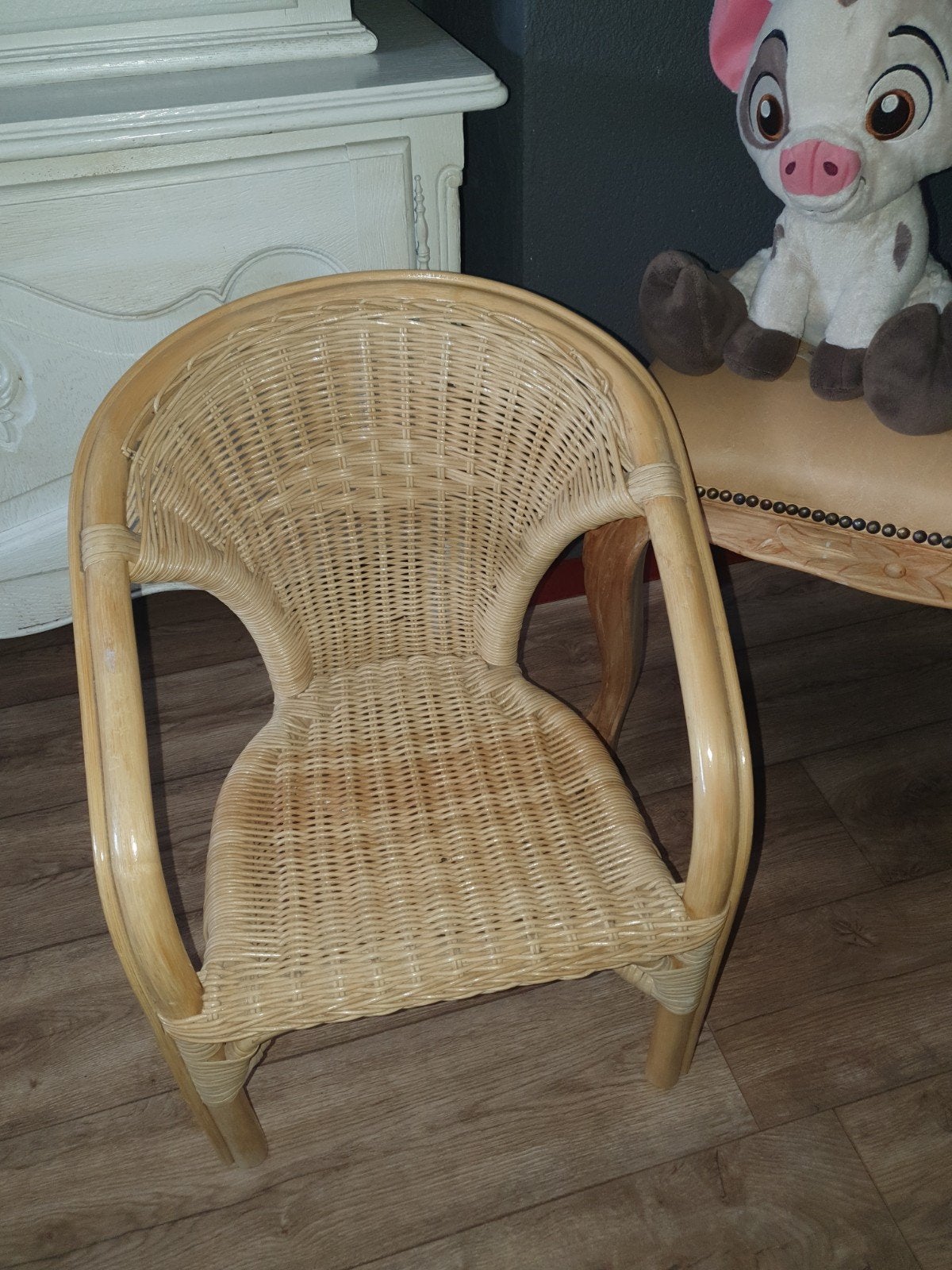 Kinderstoeltje riet, Kinderen en Baby's, Kinderkamer | Tafels en Stoelen, Ophalen, Gebruikt, Stoel(en)