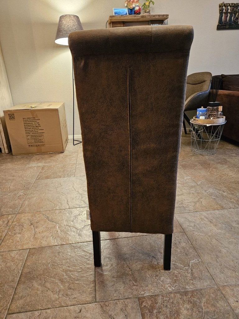 6 eetkamerstoelen, Ophalen, Bruin, Zo goed als nieuw, Eén