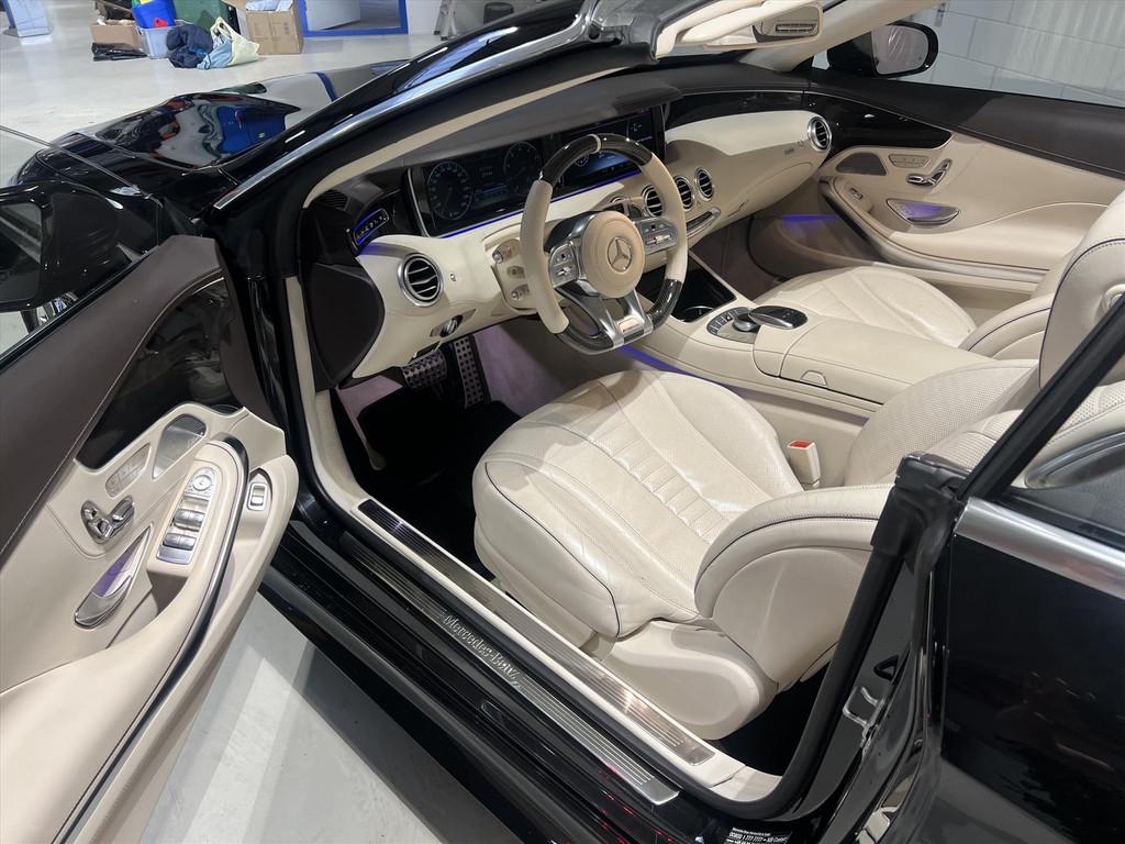 MERCEDES S-Klasse S500 V8T 455pk 9G Bomvol! AMG, Softclose,, Gebruikt, Cabriolet, 4 stoelen, Zwart
