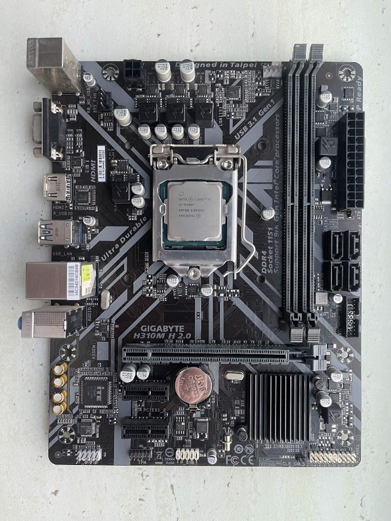 Intel i5-9400F + Gigabyte Moederbord + 16GB DDR4 Corsair RAM, Gebruikt, -, Intel Gigabyte Corsair, Ophalen of Verzenden
