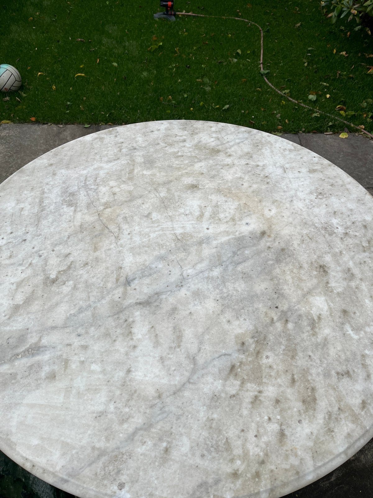 Natuursteen tuintafel rond 90 cm, Ophalen, Gebruikt, Rond, Overige materialen