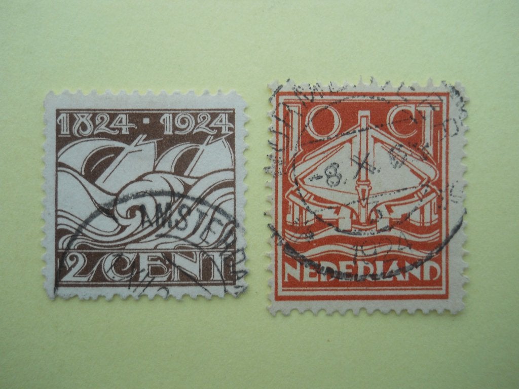 Nederland 1924 Reddingsmaatschappij Nvph.139-140 gestempeld, Ophalen of Verzenden, T/m 1940, Gestempeld