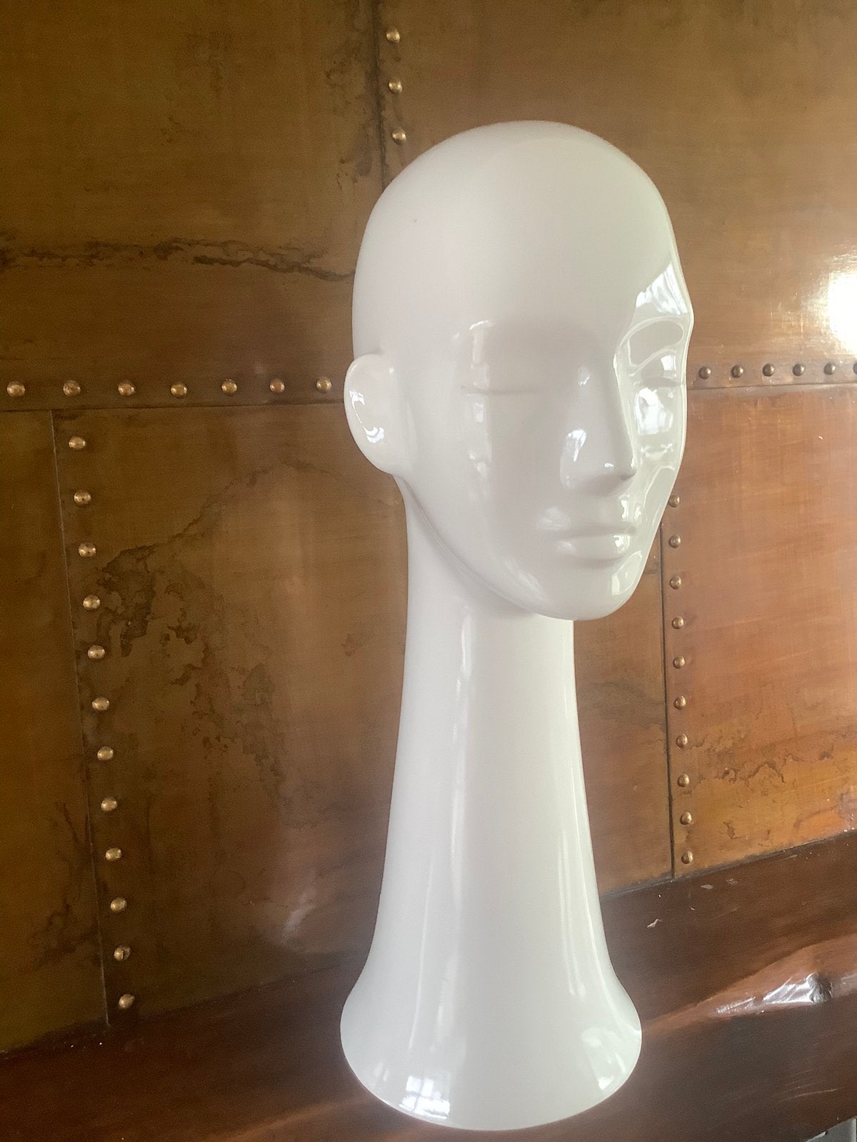Vintage hoofd etalagehoofd met lange nek, Verzamelen, Ophalen of Verzenden, Huis en Inrichting
