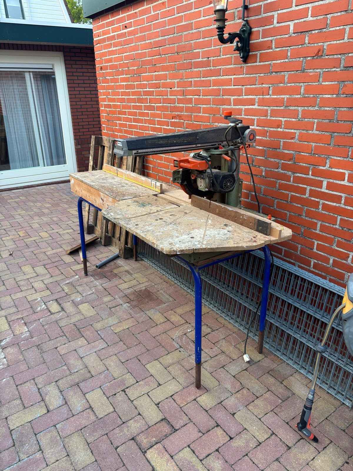 DeWalt DW 1501 Radiaalzaagmachine met accessoires, Ophalen, Gebruikt, 70 mm of meer, Afkortzaag