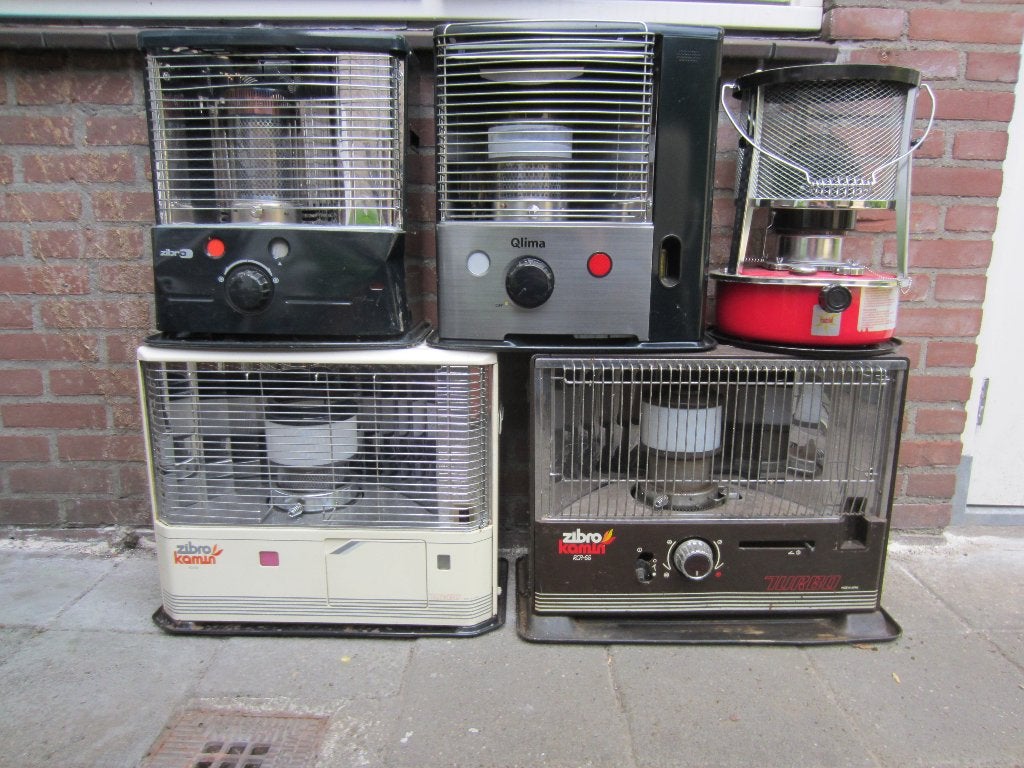 5 petroleumkachels, Huis en Inrichting, Kachels, Ophalen, Gebruikt, Overige brandstoffen, Petroleumkachel