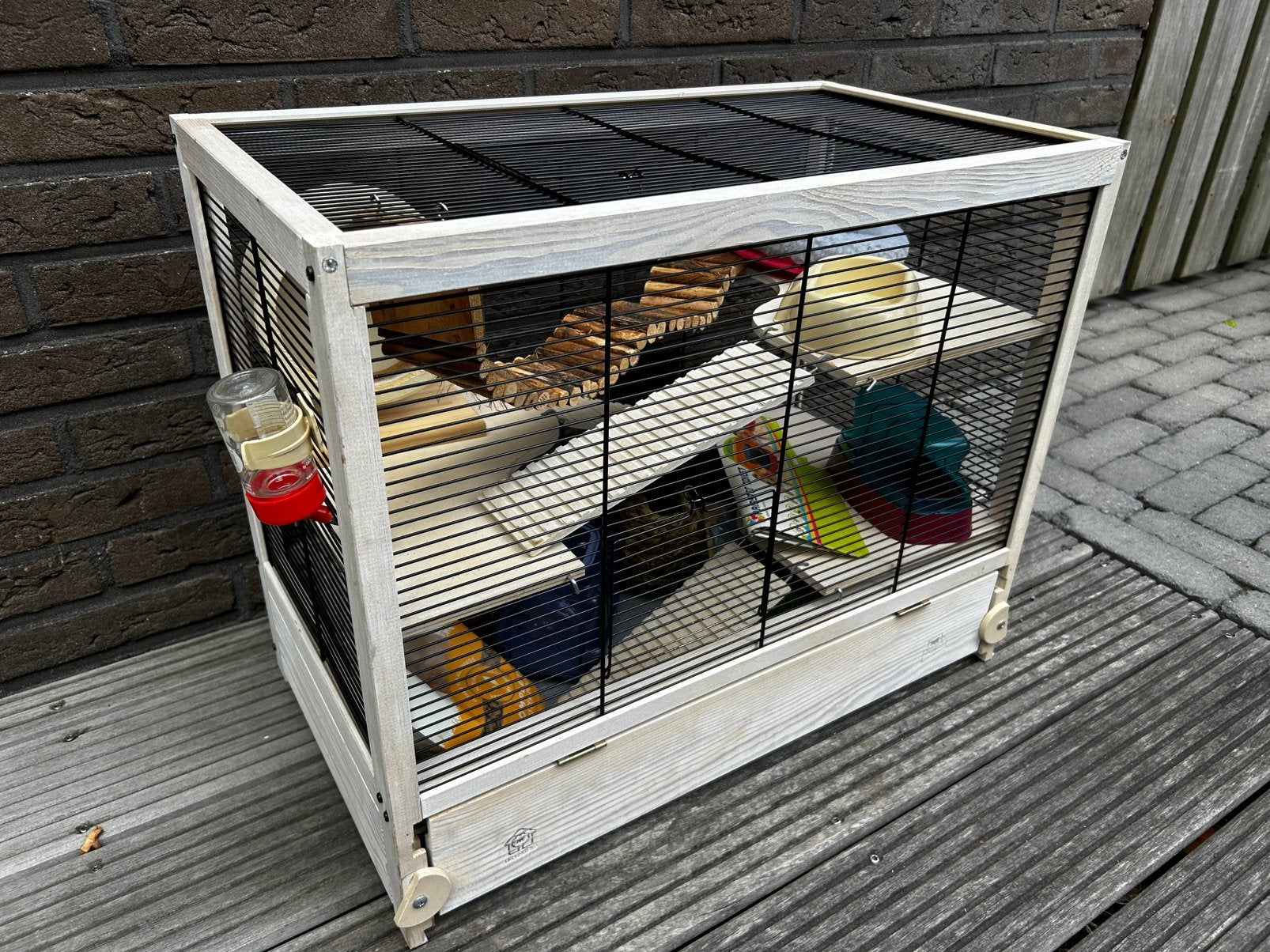 hamster- of knaagdierenhok, compleet 60 x 34 x 49 cm hout, Gebruikt, Minder dan 75 cm, Ophalen, Minder dan 60 cm