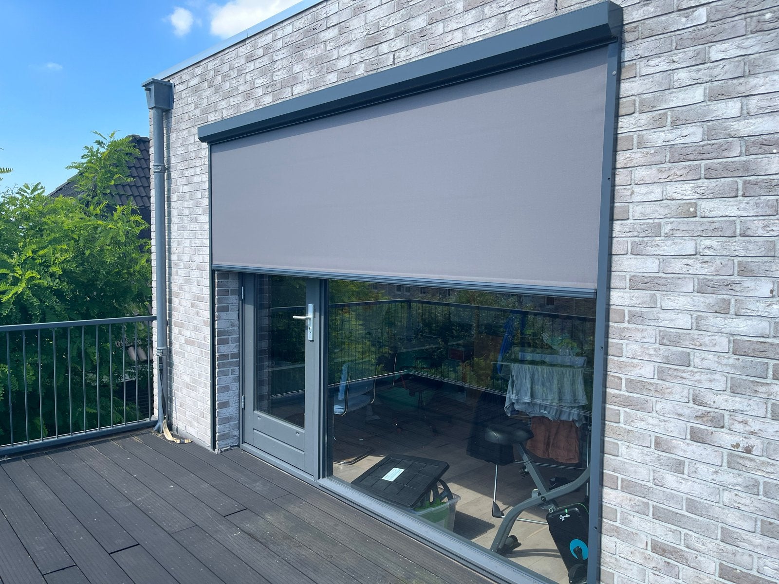 Ritsscreen Antraciet Grijs RAL 7016 - 310 x 238,5 cm, Ophalen, 150 tot 300 cm, 250 cm tot 450 cm, Screen