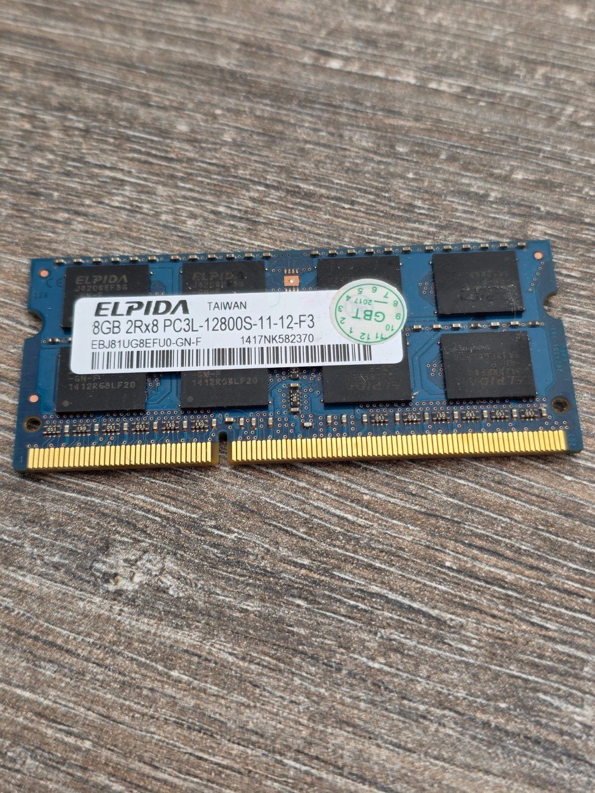 Elpida 8GB DDR3L RAM Geheugen, Computers en Software, RAM geheugen, Ophalen, Gebruikt, 8 GB, DDR3