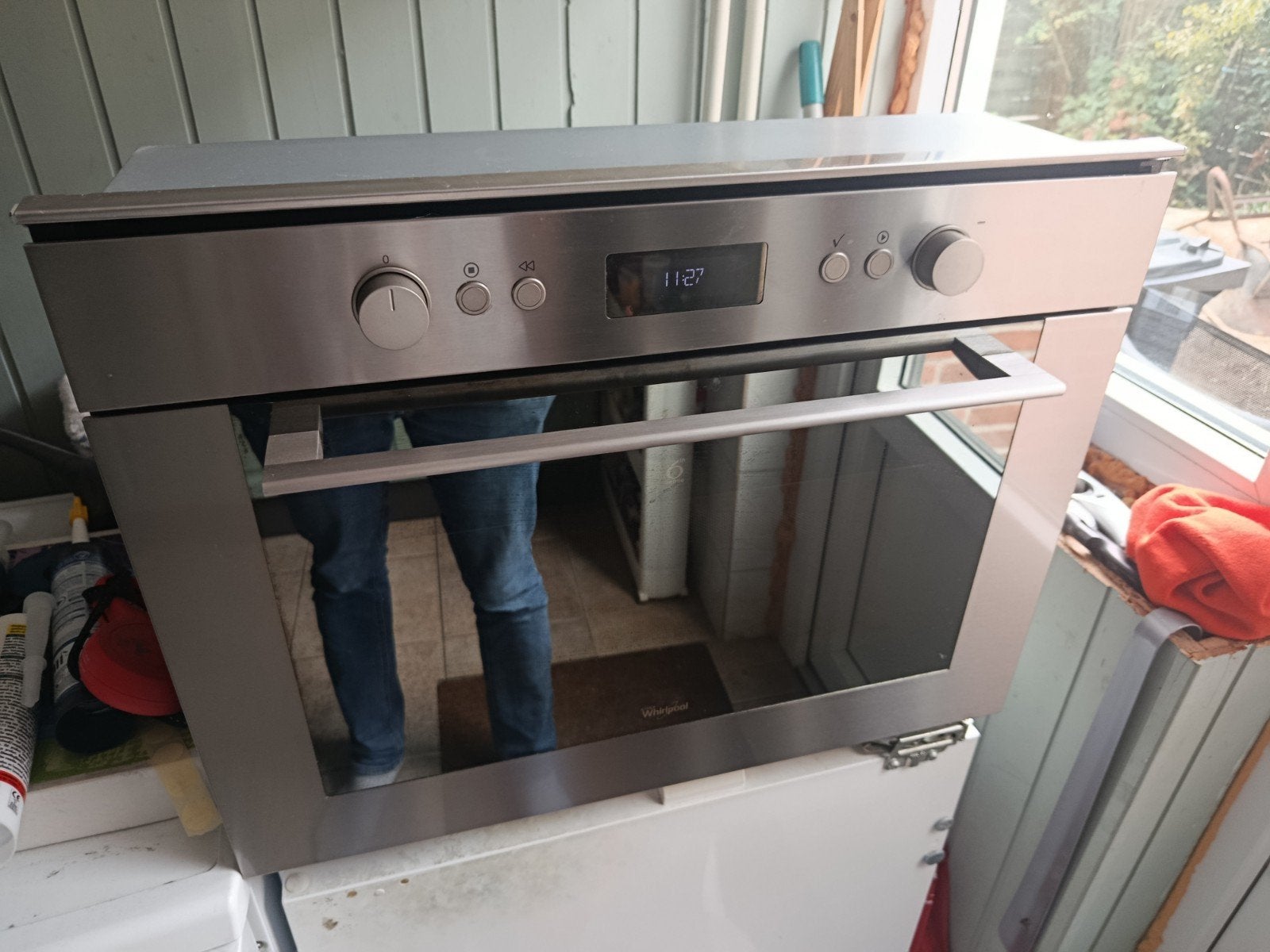 Whirlpool inbouw combimagnetron met grill, geen oven!, Witgoed en Apparatuur, Ophalen, Combimagnetron, Gebruikt, 60 cm of meer