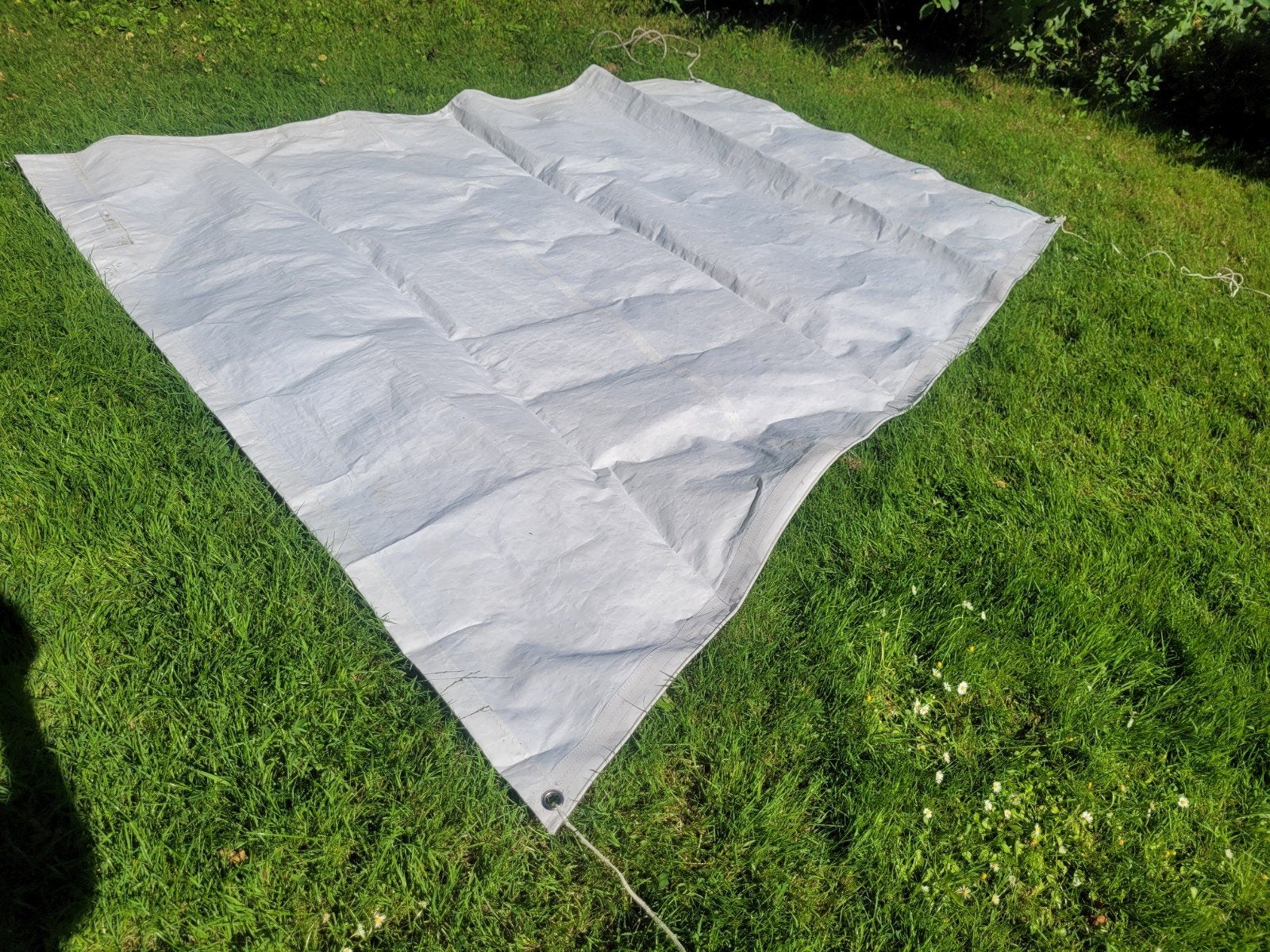 Schaduwdoek van heel stevig dacron, waterdicht, trapezium, Ophalen, Gebruikt