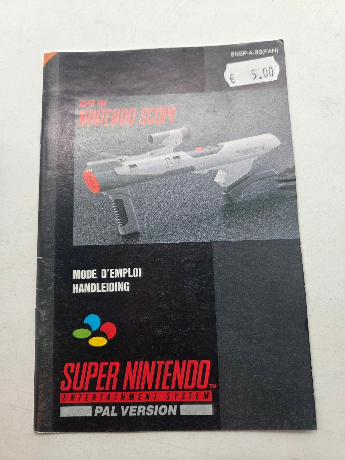 Super Nintendo Scope Handleiding - PAL Versie, Spelcomputers en Games, Nintendo, Gebruikt, Overige genres, Onbekend