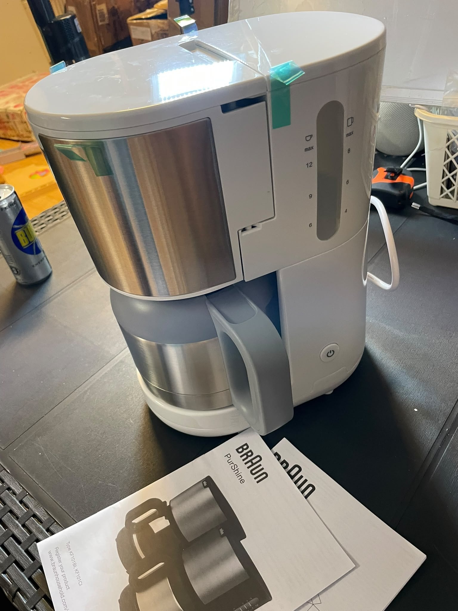 Braun PurShine KF 1505 Filter Koffiezetapparaat met Thermosk, Ophalen of Verzenden, Nieuw, Grijs